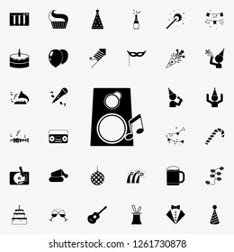 musical columns with notes icon. Party icons universal set for web and mobile