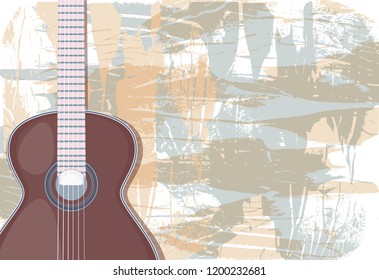 Musical consert concept. Guitar music concept