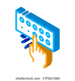 Musical Console Icon Vector. Isometric Musical Console Sign. Color Isolated Symbol Illustration