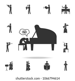 musical creative crisis icon. Detailed set of music icons. Premium quality graphic design. One of the collection icons for websites web design mobile app on white background
