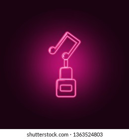 musical cup icon. Elements of Sucsess and awards in neon style icons. Simple icon for websites, web design, mobile app, info graphics