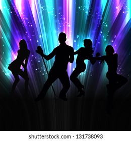 Musical dance party background. flyer or banner.
