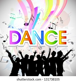 Musical dance party background. flyer or banner.