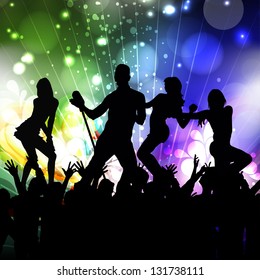 Musical dance party background. flyer or banner.