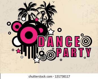 Musical dance party background. flyer or banner.