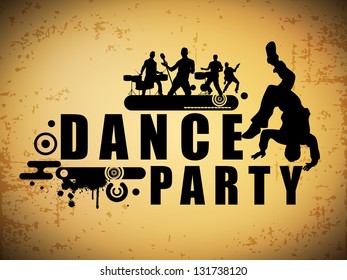 Musical dance party background. flyer or banner.