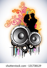 Musical dance party background. flyer or banner.