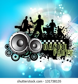 Musical dance party background. flyer or banner.