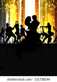 Musical dance party background. flyer or banner.