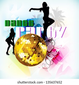 Musical dance party background. flyer or banner.