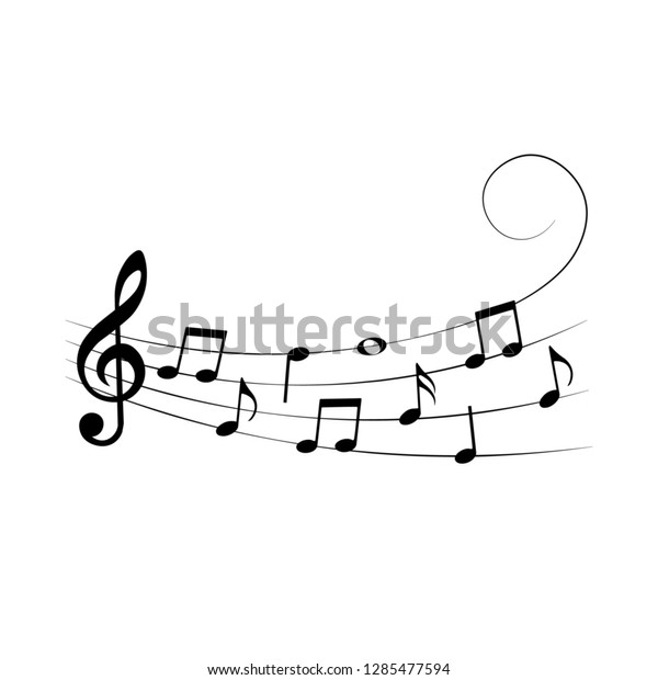 Musical Design Element Music Notes Symbols Stock Vector (Royalty Free ...