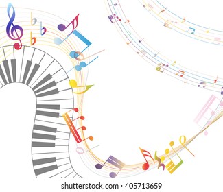 Musical Design Elements From Music Staff. Vector Illustration.