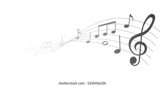 musical design elements - musical notes