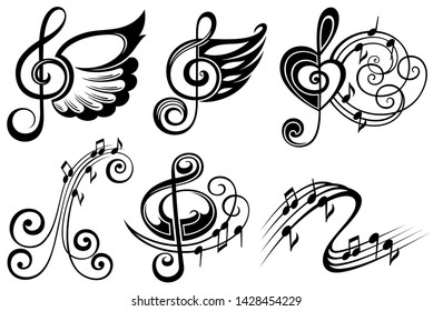Musical Design Elements Set. Musical Symbols