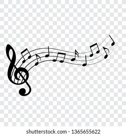 Musical design, music notes, vector illustration.