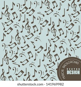 musical design over blue background vector illustration