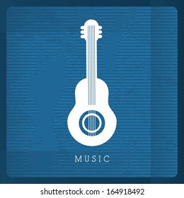 musical design over blue background vector illustration