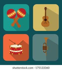 musical design over blue background vector illustration