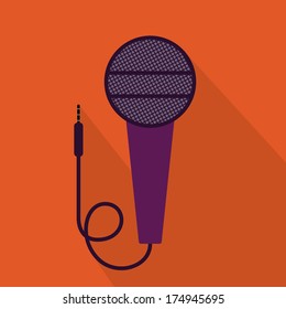 musical design over orange background vector illustration