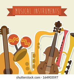musical design over pink background vector illustration