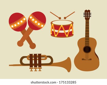 musical design over pink  background vector illustration