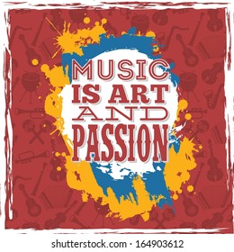 musical design over red background vector illustration