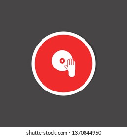 MUSICAL DISK AND DJ HAND icon