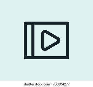 Musical disk icon line isolated on clean background. Music file concept drawing icon line in modern style. Vector illustration for your web site mobile logo app UI design.