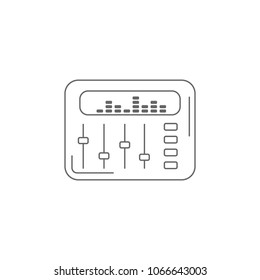Musical DJ mixer icon. Simple element illustration. Musical DJ mixer symbol design template. Can be used for web and mobile on white background