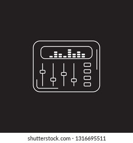 Musical DJ mixer icon. Simple element illustration. Musical DJ mixer symbol design template. Can be used for web and mobile