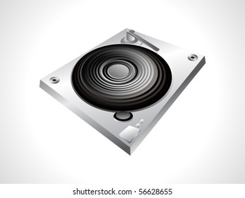 musical dj mixing system element vector illustration