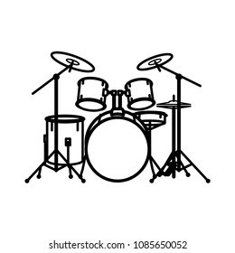 Musical, Drum set,music vector template