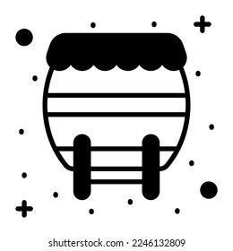 Musical drum vector design in modern and trendy style