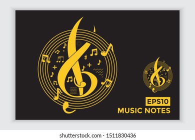 Musical elements and scales in vector form