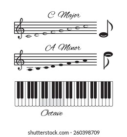 Musical elements for your web design. Vector illustration