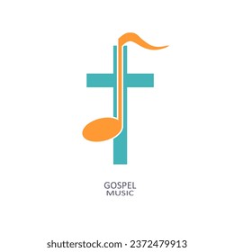 Musical emblem, which symbolizes Evangelical music. For music studios that reach out to Christian music.