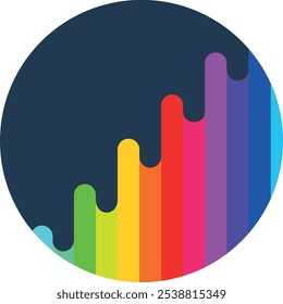 logotipo equalizador musical, abstração colorida, listras arco-íris, cores LGBT em um fundo transparente, lápis e tintas coloridas, esfregaços grossos de tinta