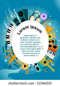 Musical Flyer Design - Vector