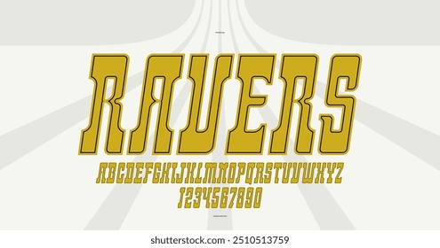 Musical font for electronic techno and trance music titles and logos and band or DJ names, vector italic typeface in a style of electronic music, modern display typography.