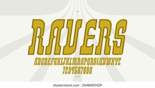 Fonte musical para os títulos eletrônicos de techno e trance e logotipos e nomes de banda ou DJ, tipo vetorial itálico em um estilo de música eletrônica, tipografia de exibição moderna.