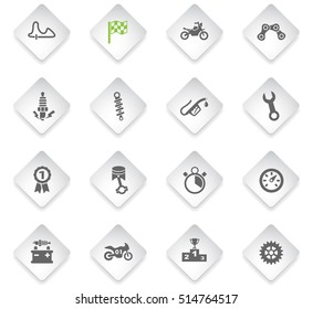 musical genre flat web icons on color photo cards for user interface