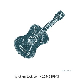 Musical Guitar . Acoustic Guitars vector