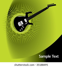 Musical, Guitar page layout vector background