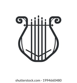 Musical harp icon for playing songs
