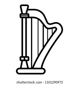 Musical Harp icon. Simple element illustration. Musical Harp symbol design template. Can be used for web and mobile on white background
