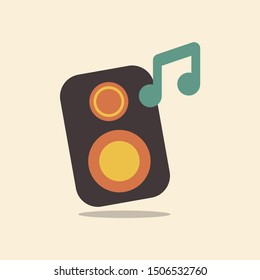 musical icon design - speaker audio
