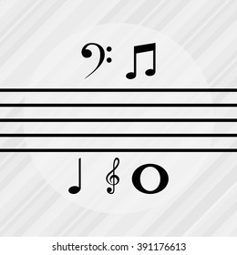 musical icon design, vector illustration eps10 graphic 