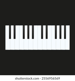 Musical keyboard vector icon. Isolated piano illustration