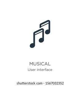 Musical icon vector. Trendy flat musical icon from user interface collection isolated on white background. Vector illustration can be used for web and mobile graphic design, logo, eps10