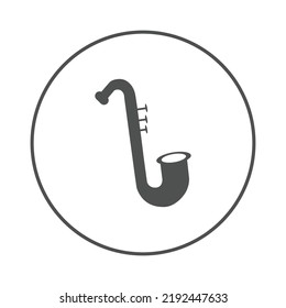 Musical instrument alto sax icon | Circle version icon |
